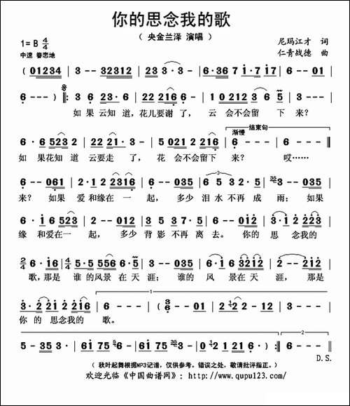 你的思念我的歌