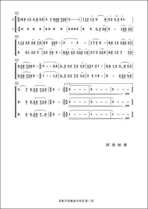 谁不说俺家乡好-器乐合奏