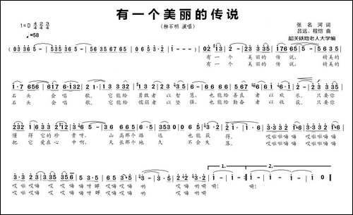有一个美丽的传说