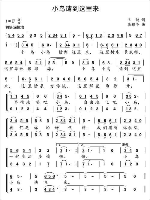 小鸟请到这里来