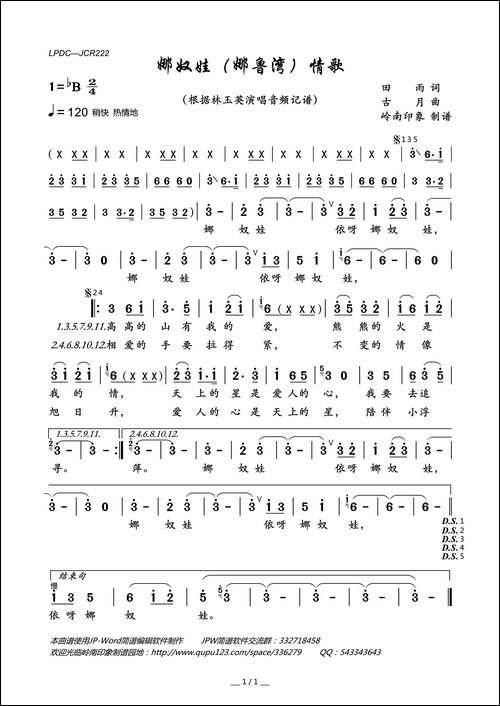 娜奴娃-娜鲁湾情歌