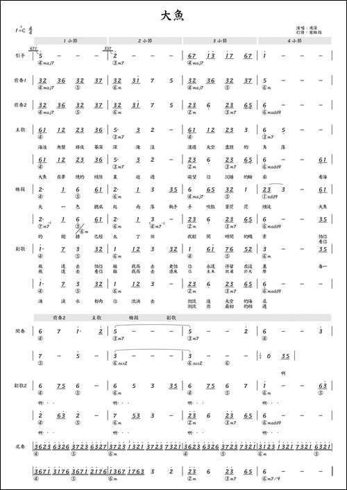 大鱼-简和谱