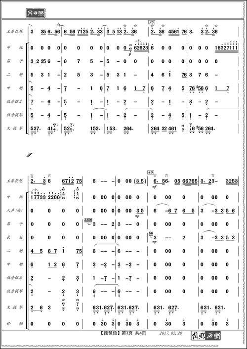 琵琶语-琵琶独奏曲·总谱