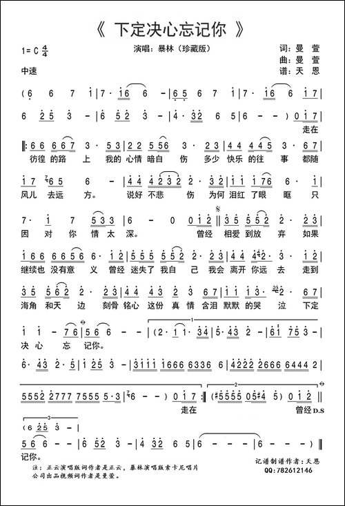 下定决心忘记你-暴林珍藏版