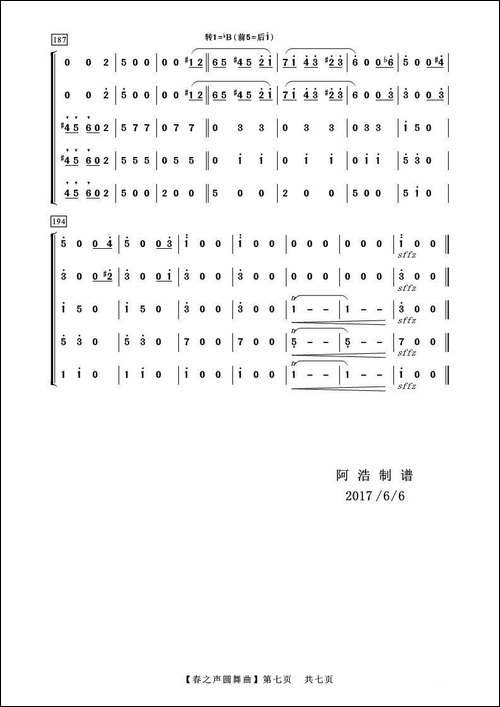 春之声圆舞曲-器乐合奏