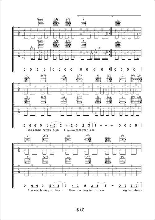 Tears-in-heaven-吉他六线谱