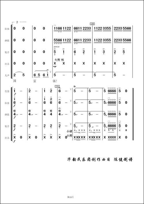 阳光社区--和谐家园-民乐合奏总谱及分谱