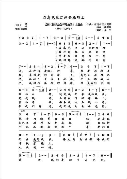 在乌克兰辽阔的原野上