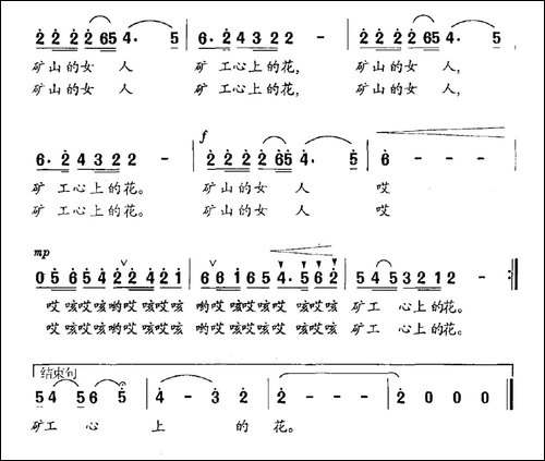 矿山的女人-张枚同词曲