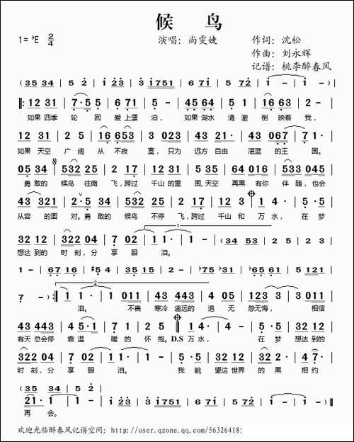 候鸟-尚雯婕演唱版