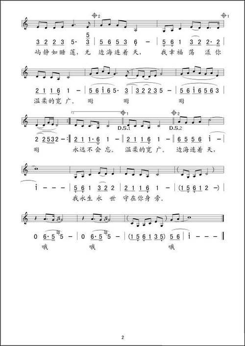 我的南海-线简谱对照版