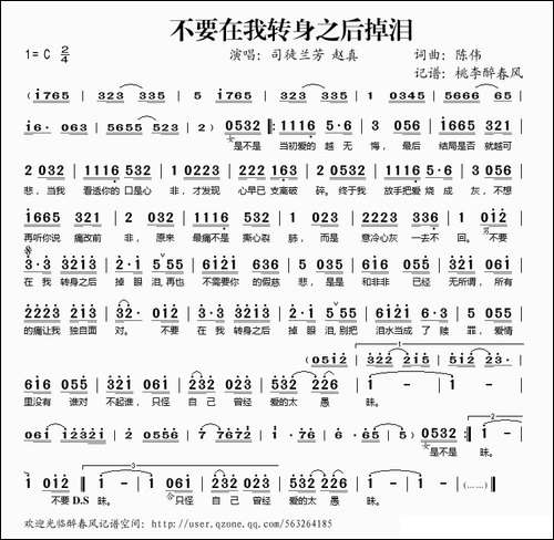 不要在我转身之后掉泪