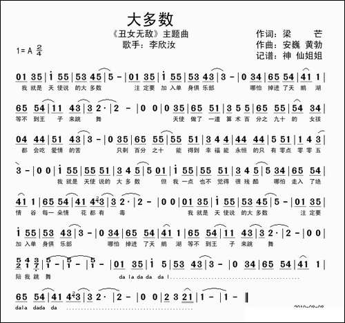 大多数-电视剧《丑女无敌》主题曲