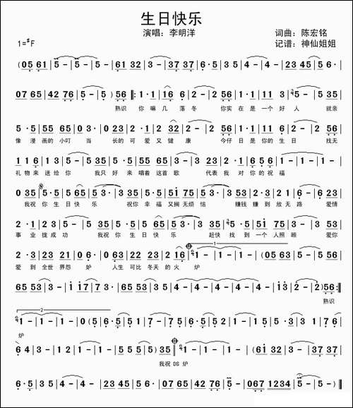 生日快乐-陈宏铭词曲、闽南语演唱