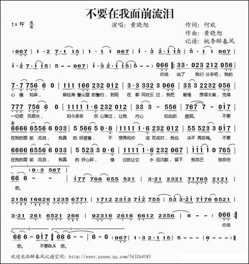 不要在我面前流泪