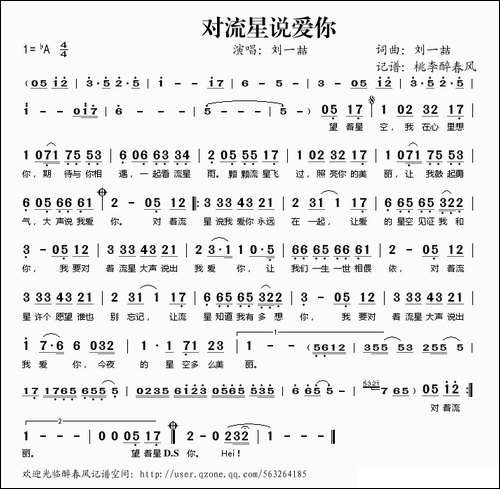 对流星说爱你