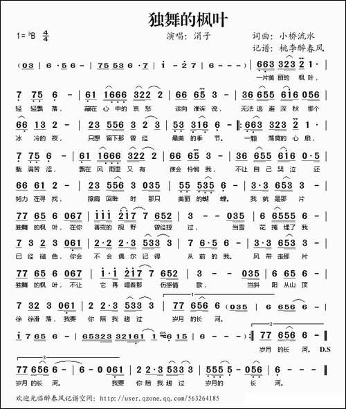 独舞的枫叶