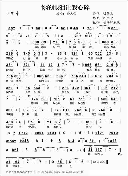 你的眼泪让我心碎