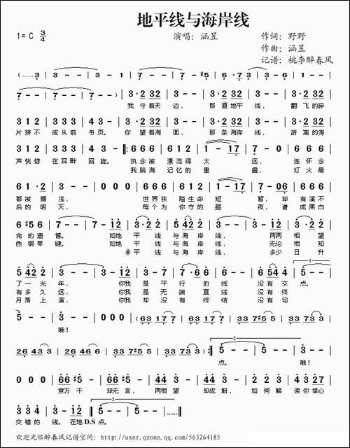 地平线与海岸线