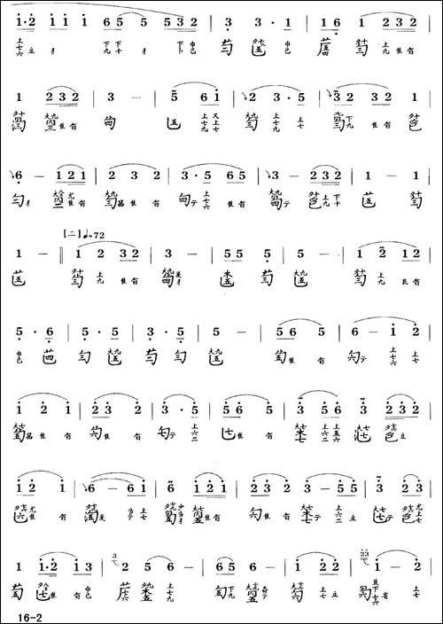 胡笳十八拍-古琴谱-降B调-简谱+减字谱-简谱|古筝古琴谱