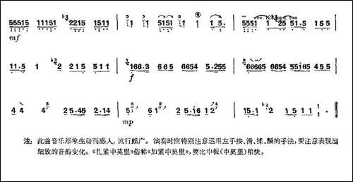扎紧中莫里-简谱|古筝古琴谱