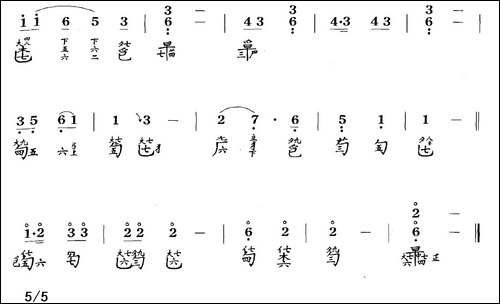 离骚-节本-古琴谱-降B调-简谱+减字谱-简谱|古筝古琴谱