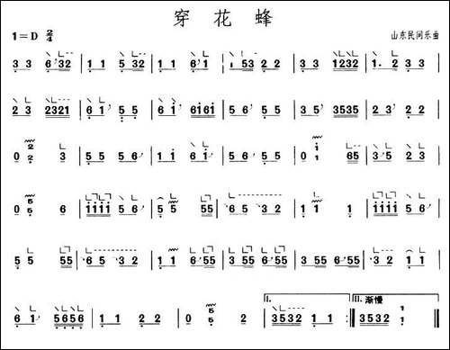 穿花蜂-【上海筝会】考级一级曲目-简谱|古筝古琴谱