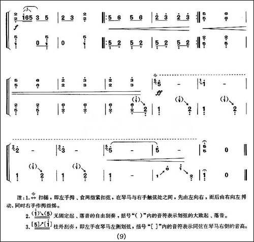 战台风-【上海筝会】考级六级曲目-简谱|古筝古琴谱