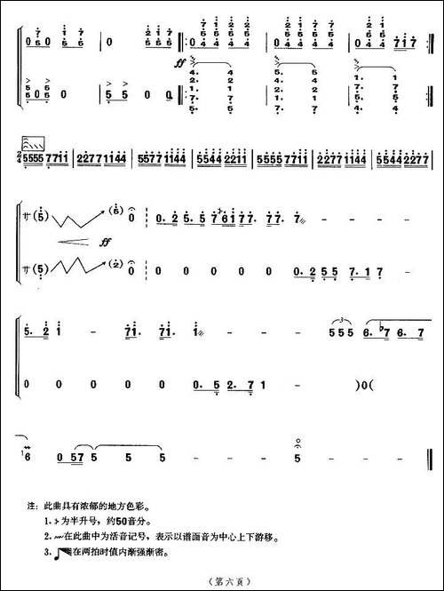木卡姆散序与舞曲-【上海筝会】考级九级曲-简谱|古筝古琴谱