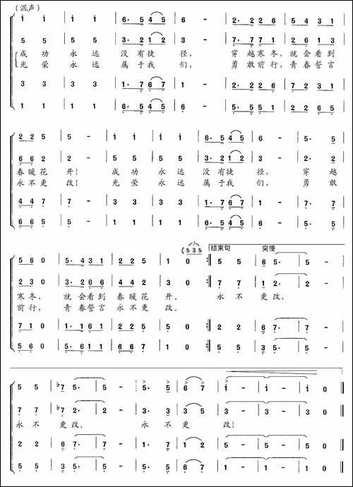 梦想从这里启航-黄小名词-周维华曲-合唱曲谱