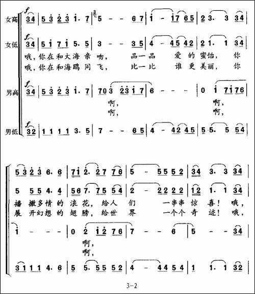 飞吧，奥运之帆-合唱曲谱
