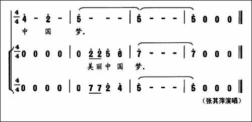 美丽中国梦-李朝润词-吴小平曲、独唱+伴唱-合唱曲谱