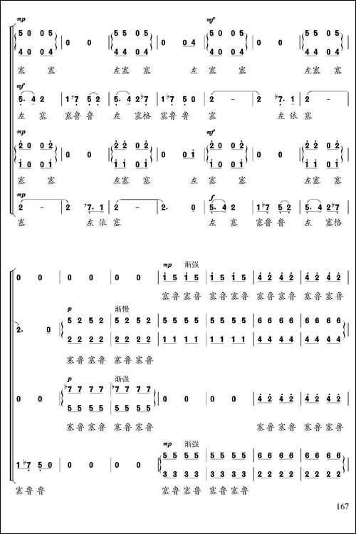 春天来了-彝族民歌、张朝编曲-合唱曲谱