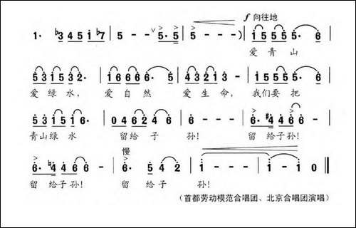 尾声·绿水青山-合唱曲谱