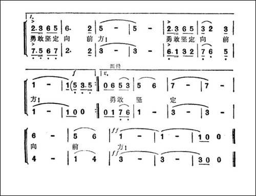 毛主席挥手我出航-纪录片《英姿飒爽上蓝天》主题曲-合唱曲谱