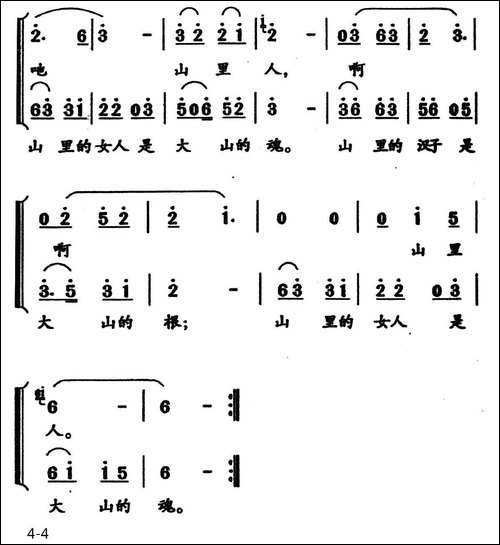 山里人-牟耀祖词-崔有昌曲-合唱曲谱