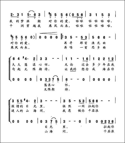 七月三门开-合唱曲谱