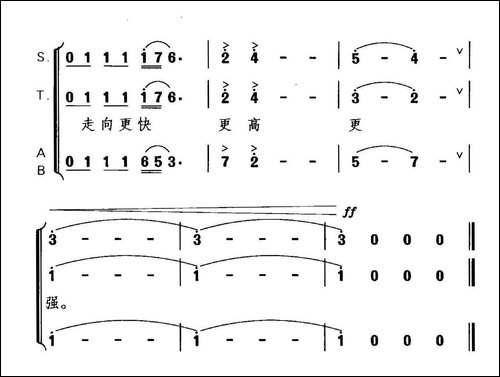 浙江省运动会会歌-合唱曲谱