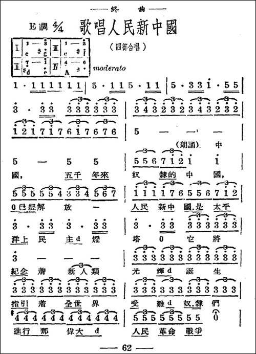 歌唱人民新中国-合唱曲谱