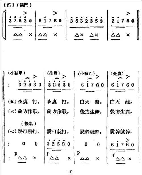 生产大合唱-二幕活报型歌剧-合唱曲谱