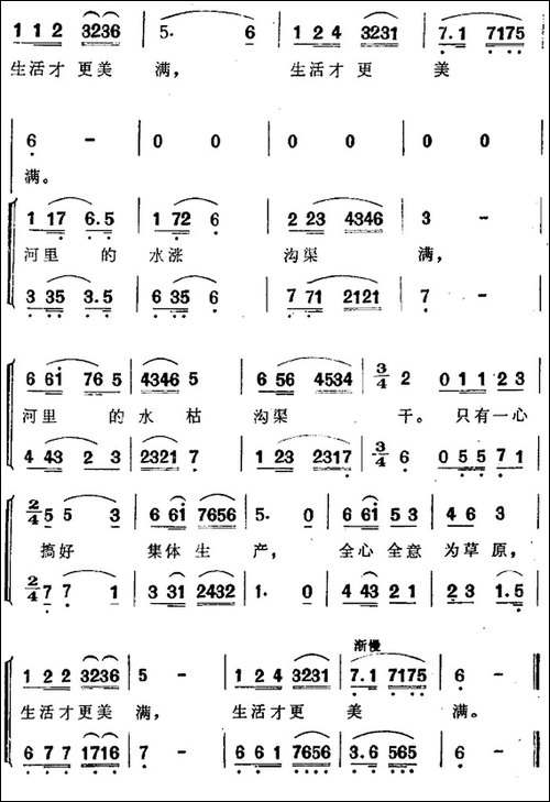 不要光数脚边的几根草-歌剧《阿依古丽》选曲-合唱曲谱