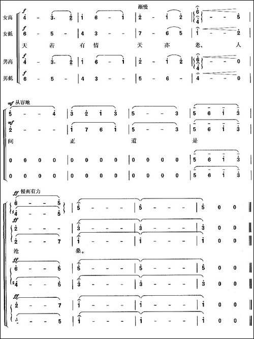 人民解放军占领南京·七律-沈亚威作曲、版本一-合唱曲谱