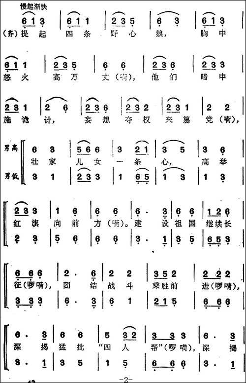 胜利酒歌-合唱曲谱