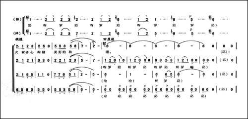 跳起多耶-合唱曲谱