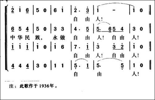 军歌金曲：救国军歌-合唱曲谱