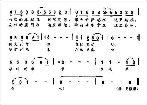 龙腾飞的地方-合唱曲谱
