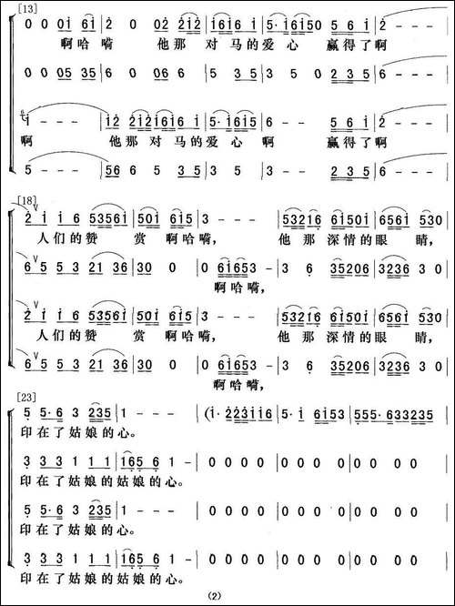 阿尔斯楞的眼睛-群之编合唱版本-合唱曲谱