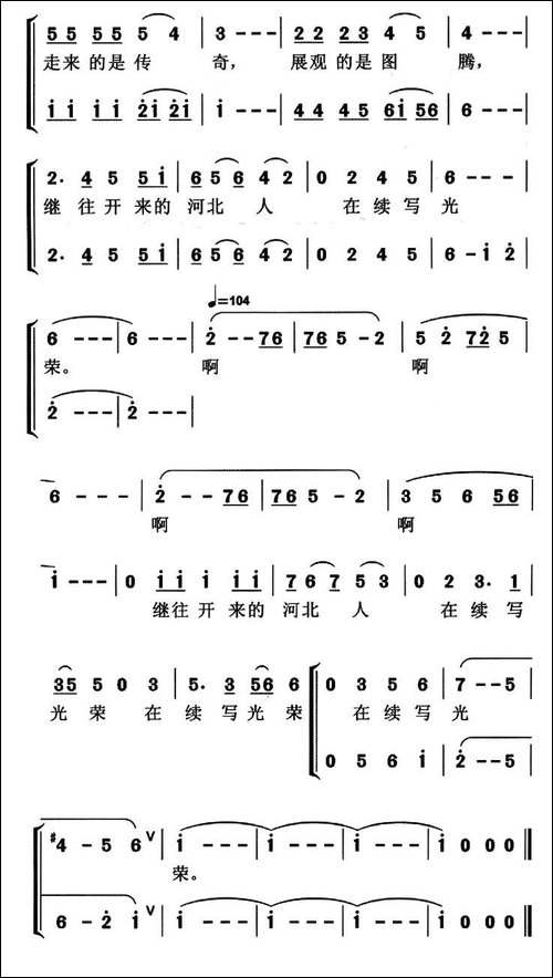 大美河北-合唱曲谱