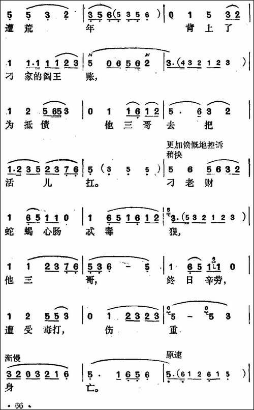 花鼓戏《沙家浜》选曲：共产党就像天上的太阳一样-花鼓戏谱