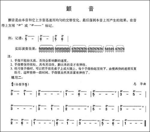 葫芦丝技巧练习之九：颤音练习-葫芦丝谱
